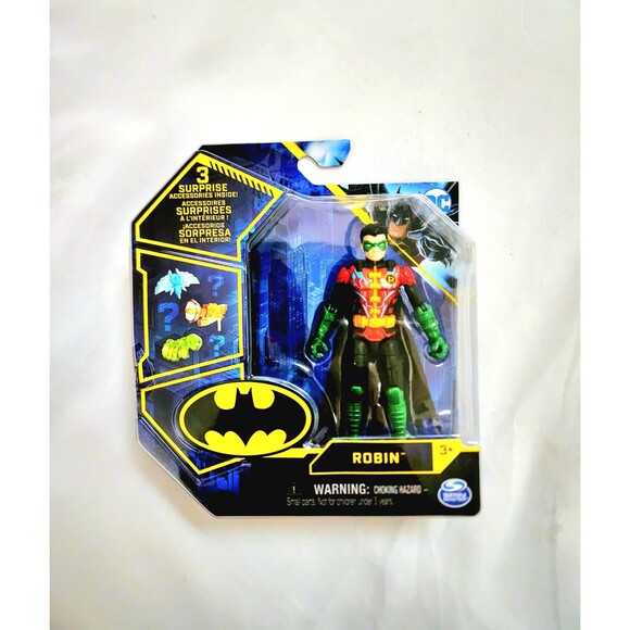 DC Batman-Robin Spin Master 4” Inch 2021 NIB - Picture 1 of 3